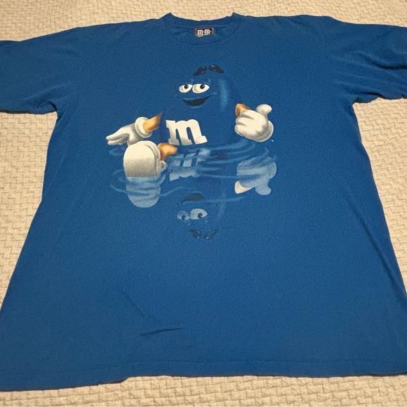 Vintage 1997 M&Ms Blue M&M T-Shirt Size XL - Picture 1 of 8